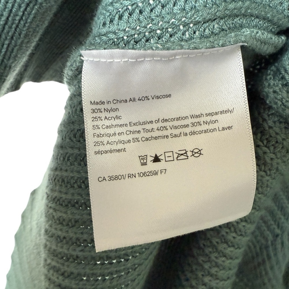 Lululemon Women's XL Sincerely Yours Green Wrap Sweater Long Sleeve Casual Knit - Picture 11 of 11